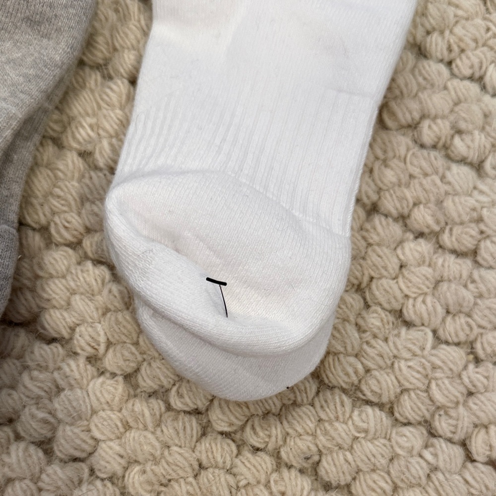 Nike Kids Athletic Ankle Socks - Black, Gray, White. Size Medium - Picture 3 of 4